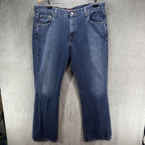 Levi's Nouveau Boot Cut Stretch Jeans 515 Denim Women 14 MIS Blue High Rise Mom - Picture 1 of 7